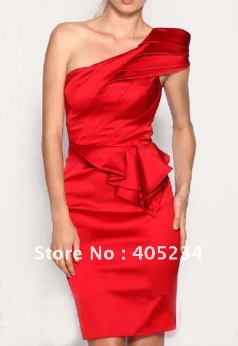 Hot party dress /one shoulder evening dress/evening dress/Very cheap shipping cost