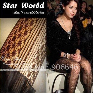 Hot  Pepper Style Fishnet Pantyhose Women Sexy Tights 85g Stretch Mesh Stockings 10PC/LOT Retail & wholesale
