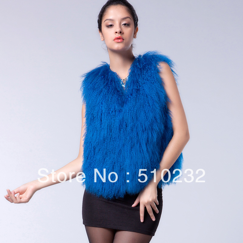 Hot products update real mongolian fur vest ladies elegant fur vest more colours available