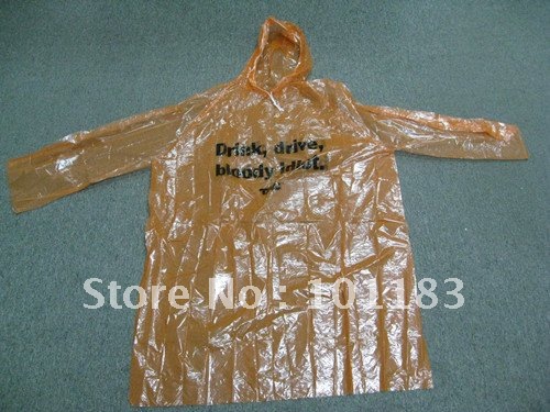 Hot promotion 0.025mm rainwear/ LDPE Raincoat /Disposable Raincoat