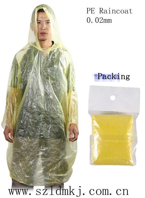 Hot promotion raincoat/ PE Raincoat /Disposable Raincoat