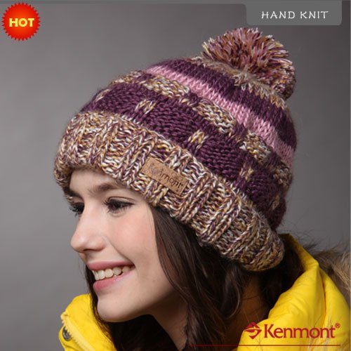 Hot Promotional Wool Hat, Hand Knitted Beanie Hat KM-1128