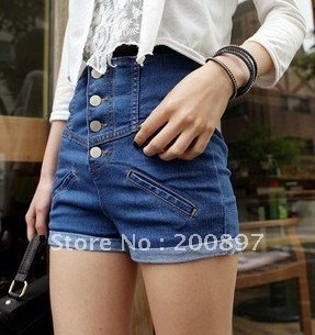 Hot Retail Sexy High waisted denim shorts women fashion shorts Free shipping