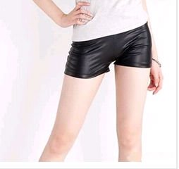 HOT SALE!2011 autum new style!free shipping black leather  stretch short tights pants 3pcs/lot