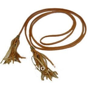 hot sale 2012 fashion women leather tassels girdle belt