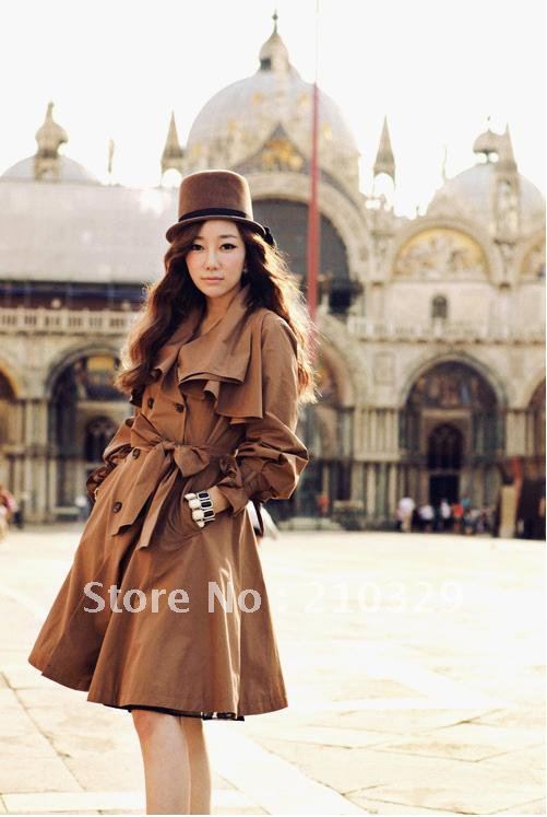 hot sale 2012 new arrive Autumn & Winter new style/Women's Beautiful Coat/Women Trench Coat