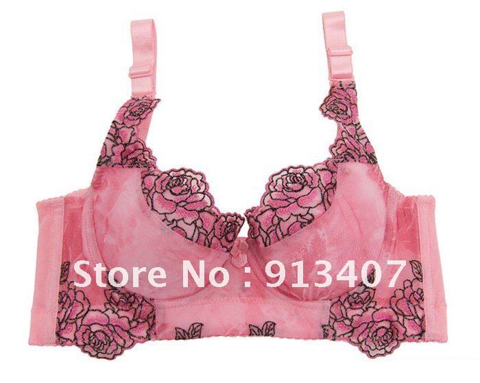 Hot sale 2012 NEW item Anti-Static Push-up Embroidery lace 3/4 cup sexy   women Bras free shipping wholesale