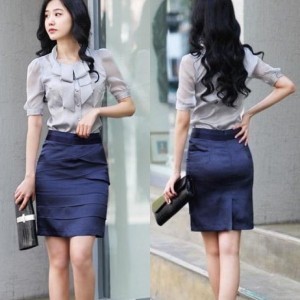 Hot sale 2012 summer women's chiffon one-piece dress short-sleeve work wear work wear female set ol skirt