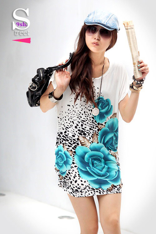 Hot Sale 2013 New Design Fashion Maternity Clothing Rose Long Version Loose Coat Blue 1722051