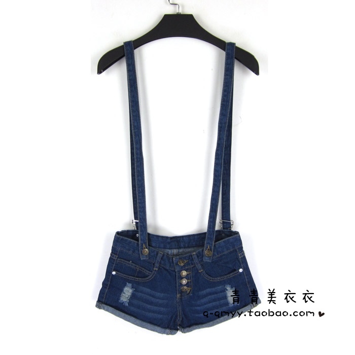 Hot sale 2013 new summer suspenders denim shorts bib pants thin single-shorts women's jumpsuit 2307