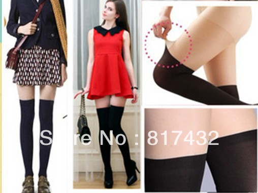Hot sale !2013 Newest Women's Sexy False Thigh Tights Pantyhose Ladies' Heart-shaped Silk Stockings 2 Styles Free Shipping