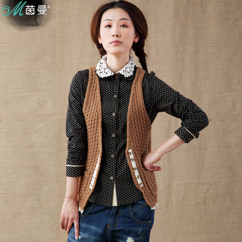 hot sale!!!  2013 spring sweet cutout crochet sweep laciness decoration woven vest d8311310820