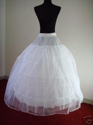 Hot sale 50% off 3 HOOP Ball Gown BONE FULL CRINOLINE PETTICOAT WEDDING SKIRT SLIP NEW