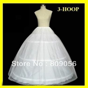Hot sale 50% off 3 HOOP Ball Gown BONE FULL CRINOLINE PETTICOAT WEDDING SKIRT SLIP NEW H-3