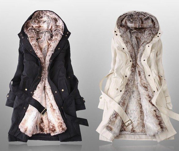 Hot Sale Autumn New Arrival High Quality Hairy Inside Lady's Warm Woman  Coat Free Shipping