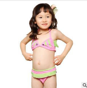 Hot Sale! baby girls/chlidren swimsuits, girl's bikini swimwear,baby Cute Kiss the fish Split swimsuits C111