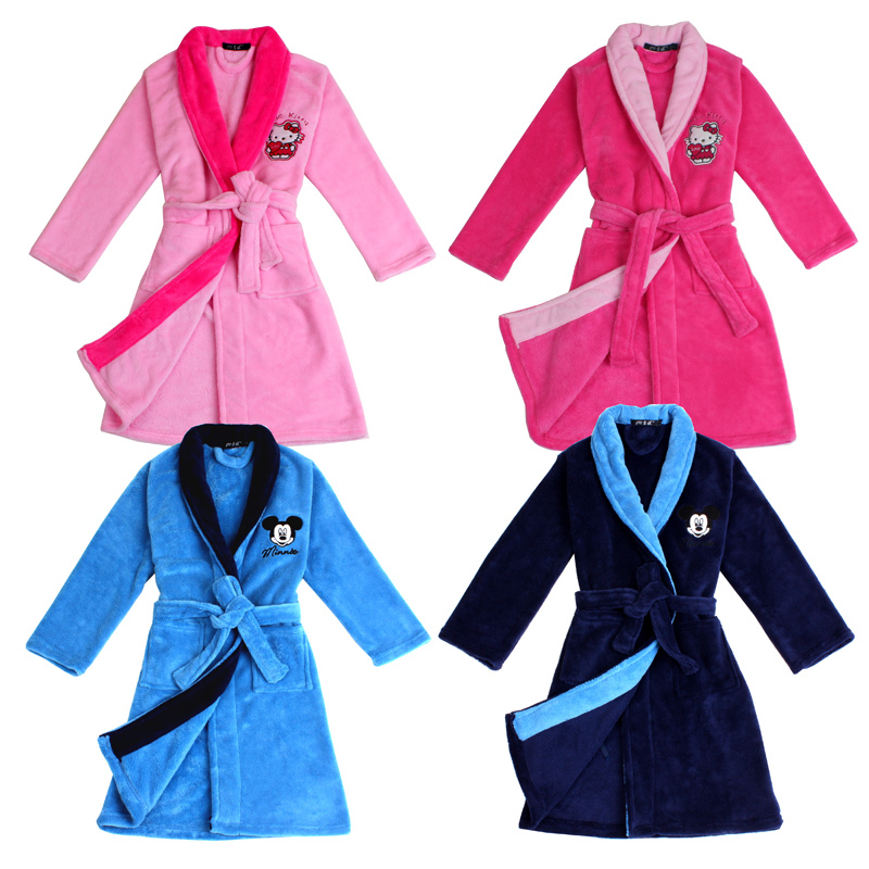 Hot Sale Baby Robes Child Bathrobe pajamas Sleepwear Child Lounge Coral Fleece Robe Free Shipping