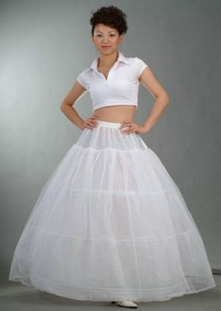 Hot Sale Ball Gown Fashion White 3 Hoop Wedding Crinoline