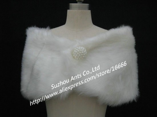 Hot sale Bridal wrap Wedding Accessories Faux fur White Red Pink 2011 SJ006