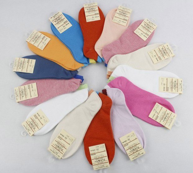 Hot Sale Candy Colorful Women Cotton Invisible Boat Socks,Mix Colors+24 Pair/Lot+Free shipping