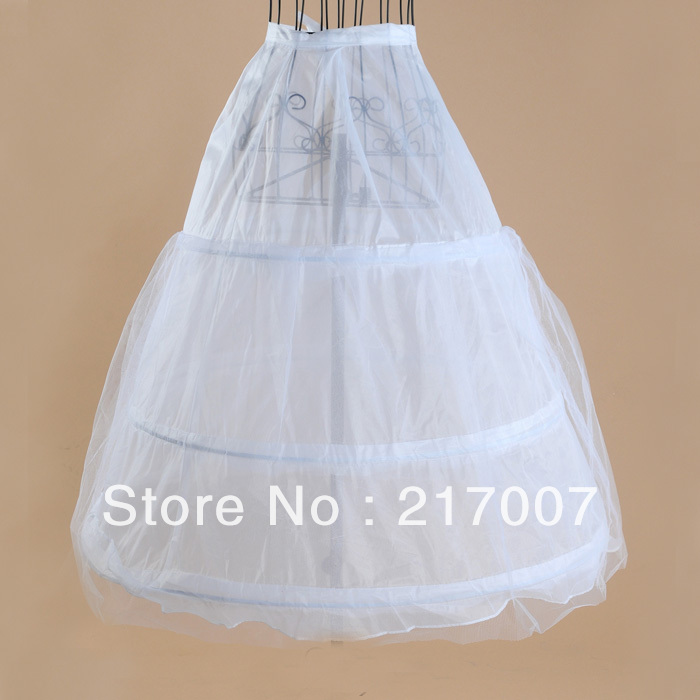 Hot sale Cheapeat 3 Hoop Wedding Bridal Gown Dress Petticoat Underskirt Crinoline Wedding Accessories Hot Free Shipping