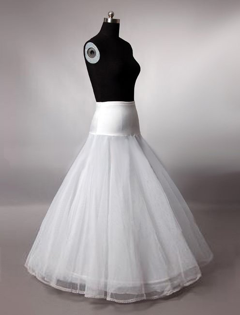 Hot sale Cheapeat Free shipping In Stock A-Line White Wedding Petticoat Bridal Slip Underskirt Crinoline For Wedding Dresses
