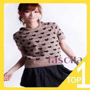 Hot sale !Drop shipping!  2013 New Womens Knitted Sweaters Crocheted  Dot O-neck pullover in Korea style 8042 (1.12)