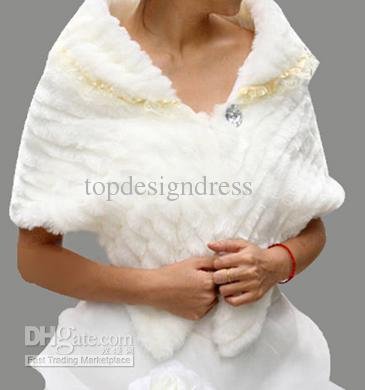 Hot Sale Fashion Faux Fur Bridal Wedding Shawl