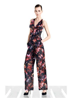 hot sale fashion floral printing lady's jumpsuit romper pn127