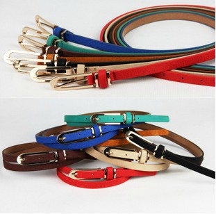 Hot sale!! fashion women's belts,lady's thin belts,soft leather skinny belts,free shipping