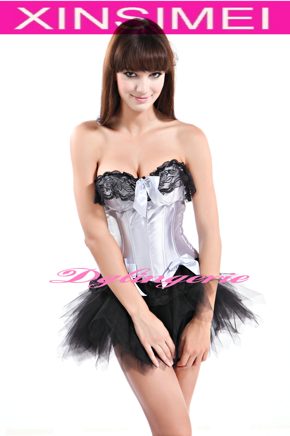 Hot Sale   ! Fashionable New Item Lace  Sexy Corset Dress