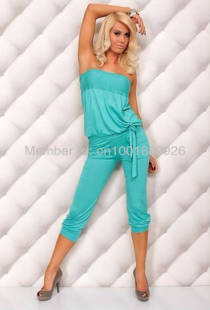 HOT SALE Free Shipping Hot Sexy Lingerie Jumpsuit Women Charming Style Strapless Ladies Tunic Sleeveless Wrapped Chest Jumpsuit