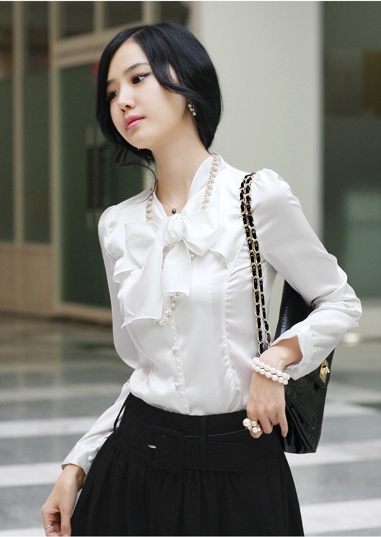 Hot sale! Free shipping,New Korean Fashion,Office Style,Long sleeved Women Cotton Shirt,Lady OL Blouse,