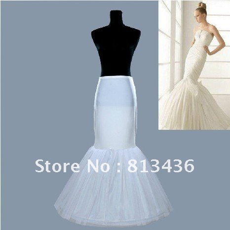 HOT Sale + High Quality!!! Bridal Dress Crinoline Mermaid Petticoat 3-Tiered UNDERSKIRT Petticoats For Wedding Dresses PC-01