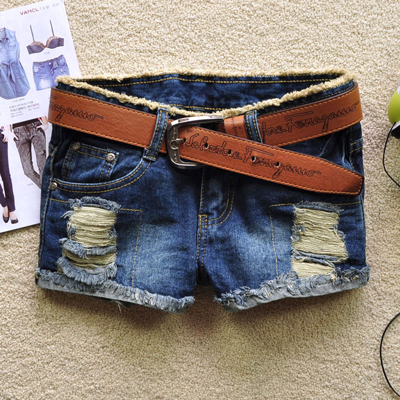 Hot sale Hot-selling 2013 new autumn slim dark color letter denim shorts female shorts jeans