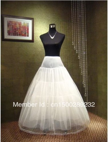 Hot sale In Stock A-Line White Wedding Petticoat Bridal Slip Underskirt Crinoline For Wedding Dresses
