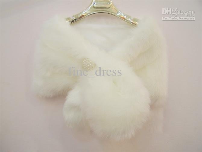 Hot Sale Ivory winter Bridal Wedding dress Fur Wrap/shaw Shrug Shawl
