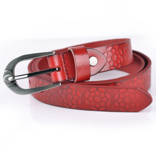 Hot Sale! Latest ! women's belt print retro finishing strap all-match genuine leather belt w5606