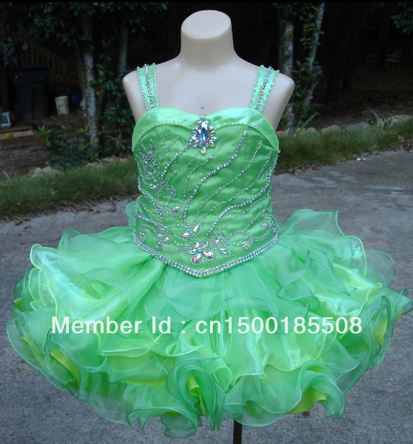 Hot Sale New Custom Made Pageant Dress Halter Short Pageant Gown TB-06