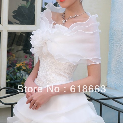 Hot sale New WhiteIvory Wedding Shawls Shrug Bolero Coat Bridal Shawl  Wraps  Jackets