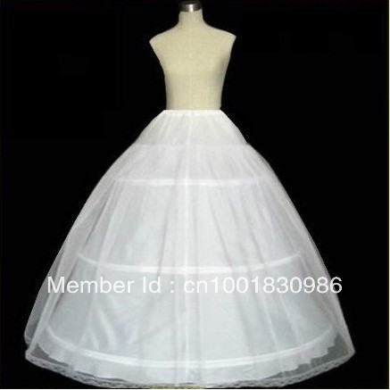 Hot Sale Real Picture White 3 Hooped Netting Wedding Dress Crinoline Petticoat Petticoat Crinoline Hot sale