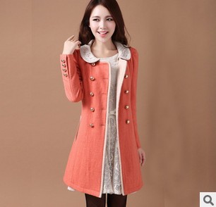 Hot Sale RED,BLUE,GREEN womens/ladies cheap fashion coat winter coat trench brands 2013 new classic design TAJI829A