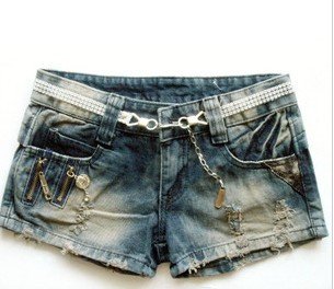 hot sale sexy Female slim vintage personalized denim ultra-short thermal trousers print women jeans PL12072302
