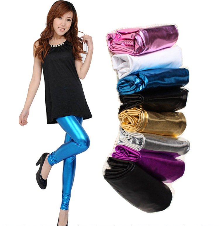 HOT SALE!street fashion Europe/America imitation leather mid-rise/waist women's leggings/pants/tights/trousers,mix wholesale