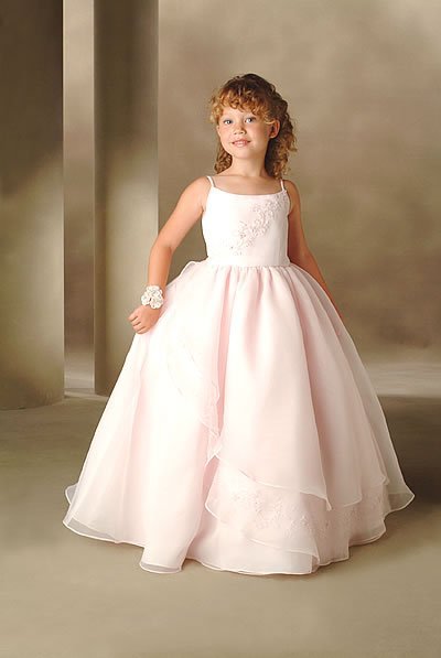 Hot Sale Sweet Pink Flower Girl Dress Pageant Junior Bridesmaid Wedding Gown F36