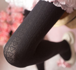hot sale Thickening velvet heart legging socks female thick pantyhose