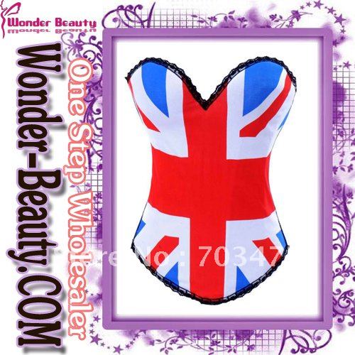 Hot sale UK flag corset sexy strapless corsets High quality competitive price best service New arrival Free shipping
