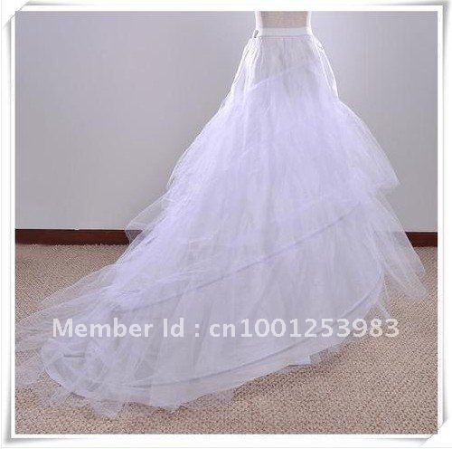 Hot sale white color Chapel Train Bridal dress Crinoline Petticoat Bridal Accessories train petticoat crinoline No Risk Shopping