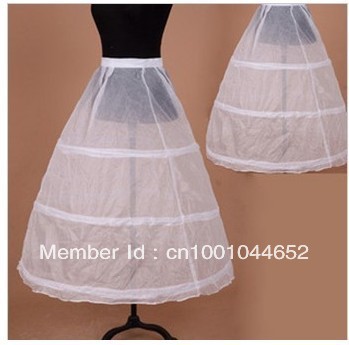 Hot sale white Wedding Gown Petticoat Crinoline Underskirt 3-Layers