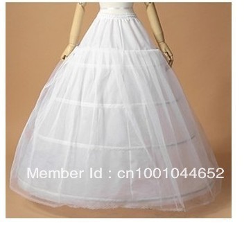 Hot sale white Wedding Gown Train Petticoat Crinoline Underskirt 4-Layers